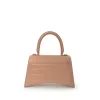 Hourglass Small Croco Embossed Bag in Nude Beige sold by MARAIS