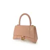 Hourglass Small Croco Embossed Bag in Nude Beige sold by MARAIS