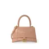 Hourglass Small Croco Embossed Bag in Nude Beige sold by MARAIS