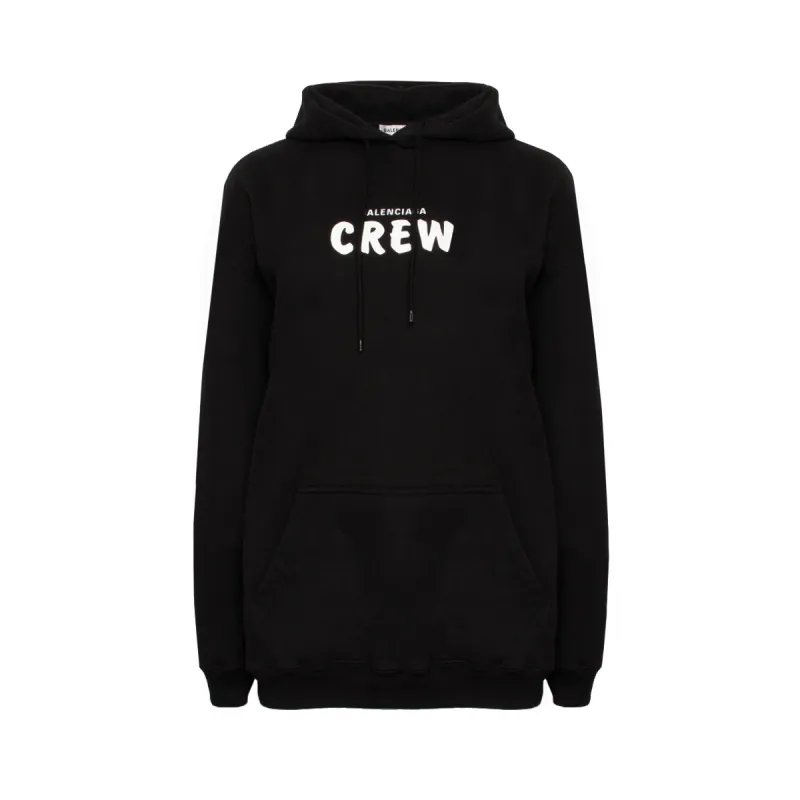 Crew Logo Hoodie in Black sold by MARAIS