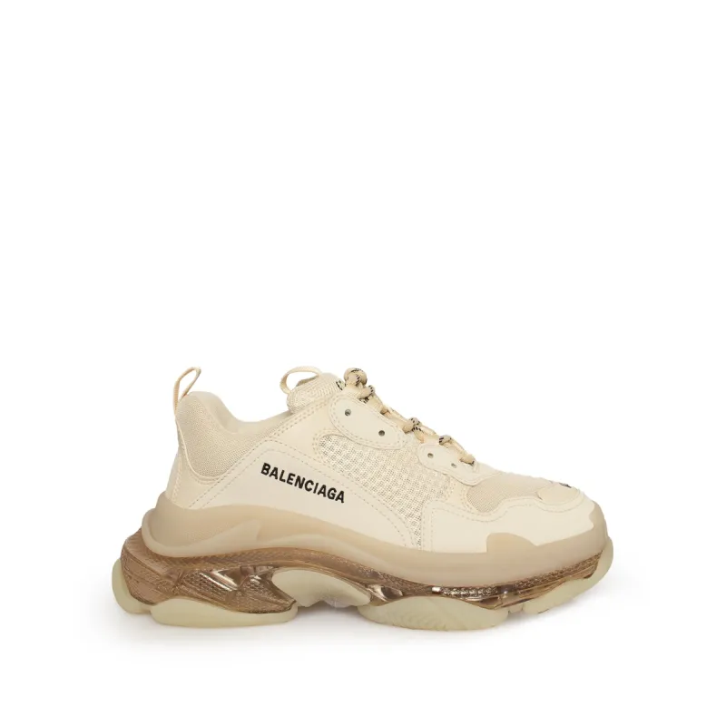 Triple S Clear Sole Sneaker in White sold by MARAIS