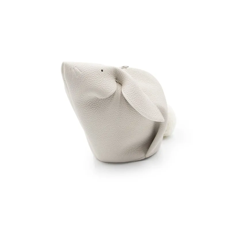 Mini Bunny Bag in Classic Calfskin in White sold by MARAIS