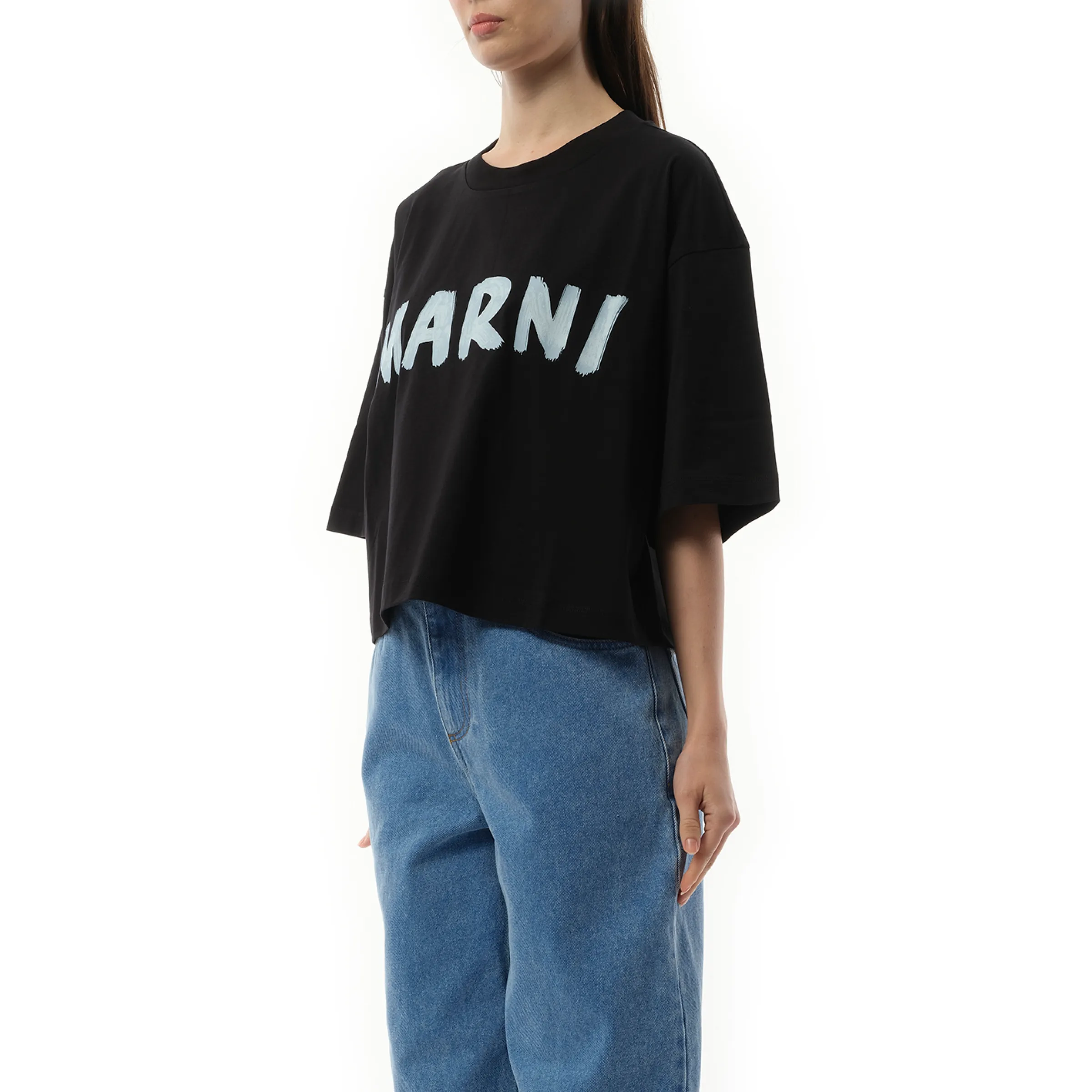 Cropped Logo T-Shirt in Black sold by MARAIS product image thumbnail 4