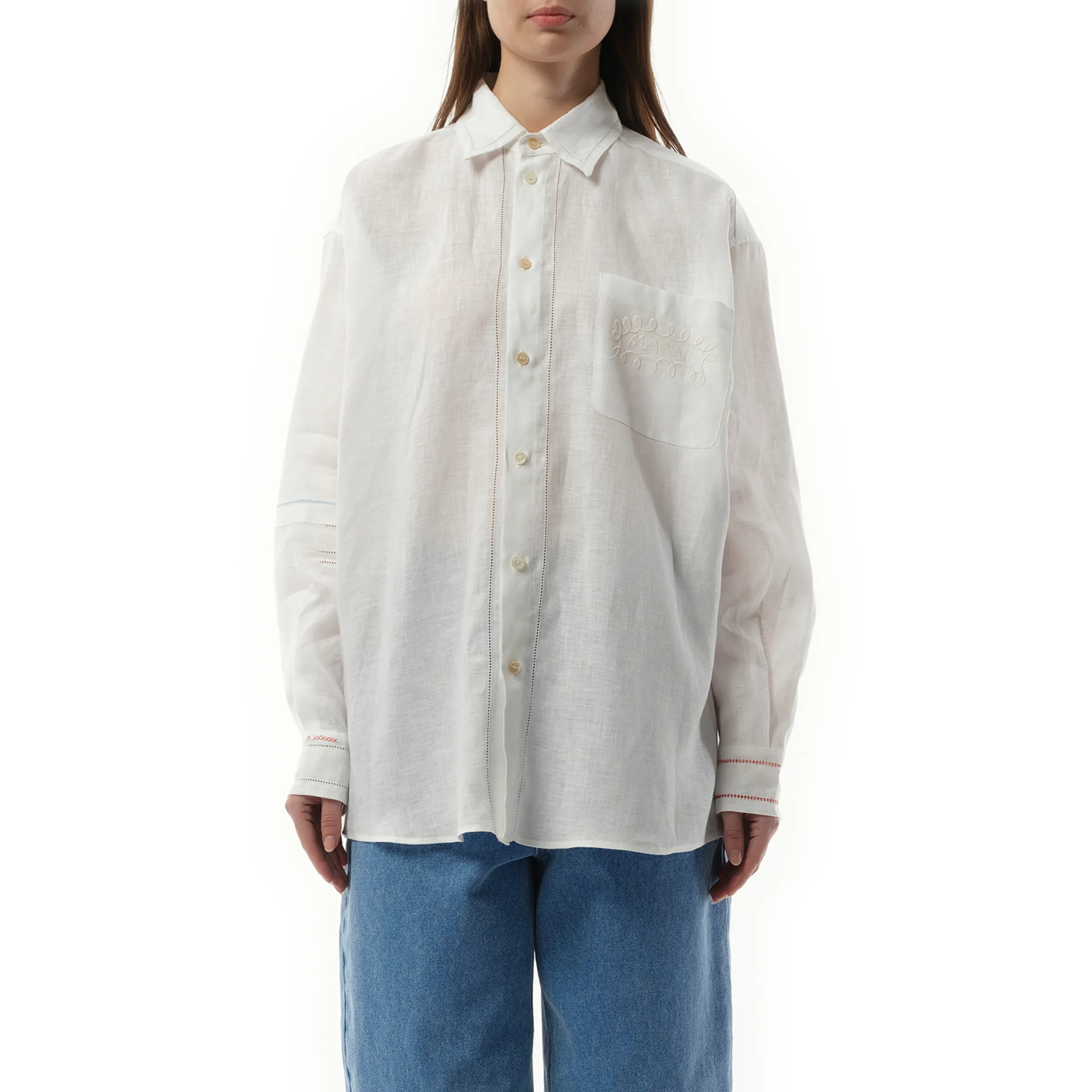 Long Sleeve Shirt in Lily White sold by MARAIS
