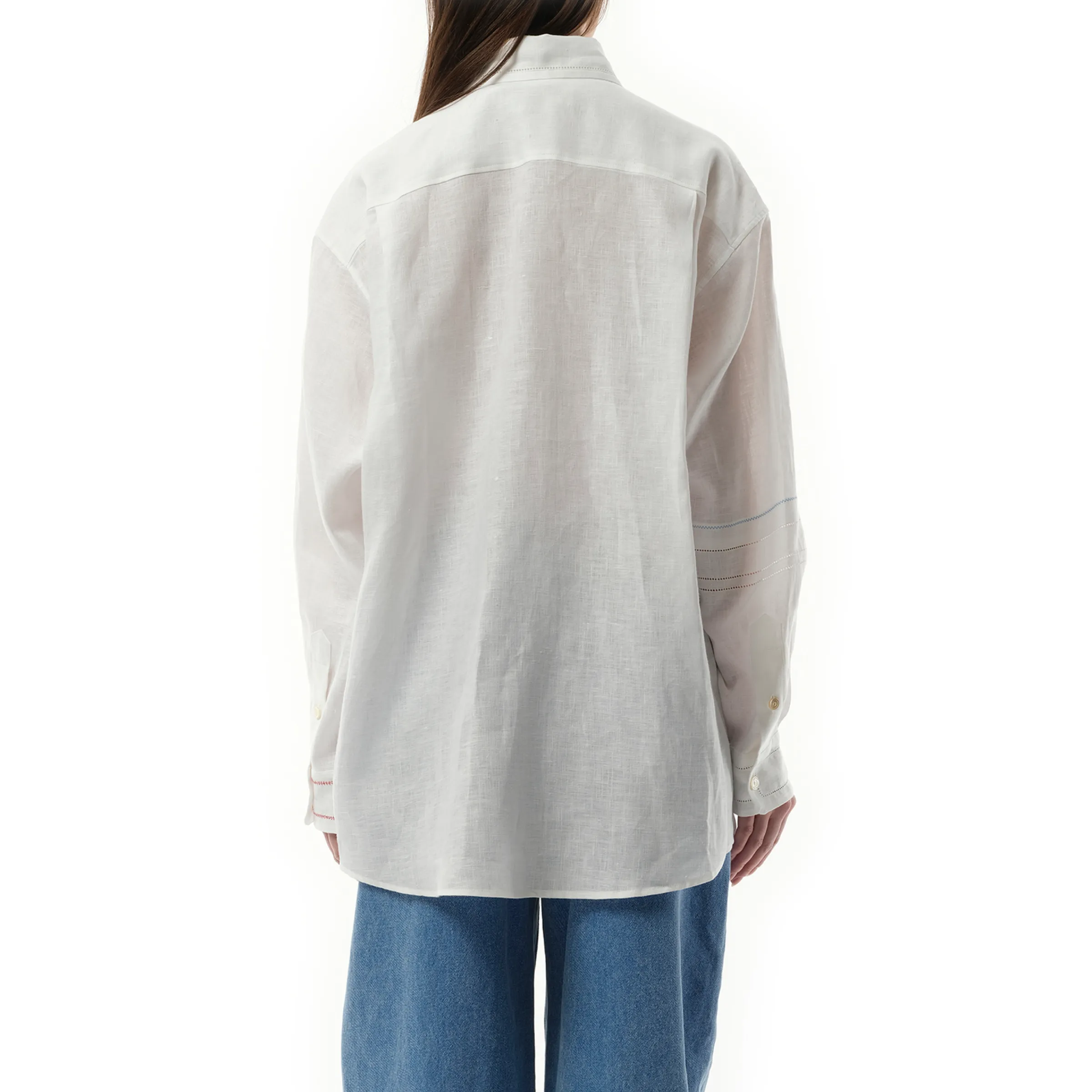Long Sleeve Shirt in Lily White sold by MARAIS product image thumbnail 5