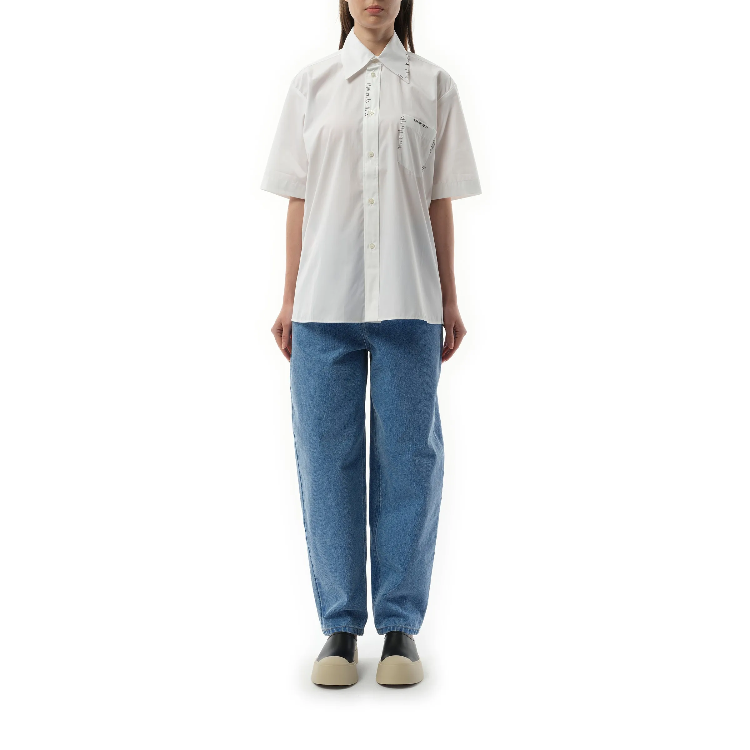 Short Sleeve Shirt in Lily White sold by MARAIS product image thumbnail 3