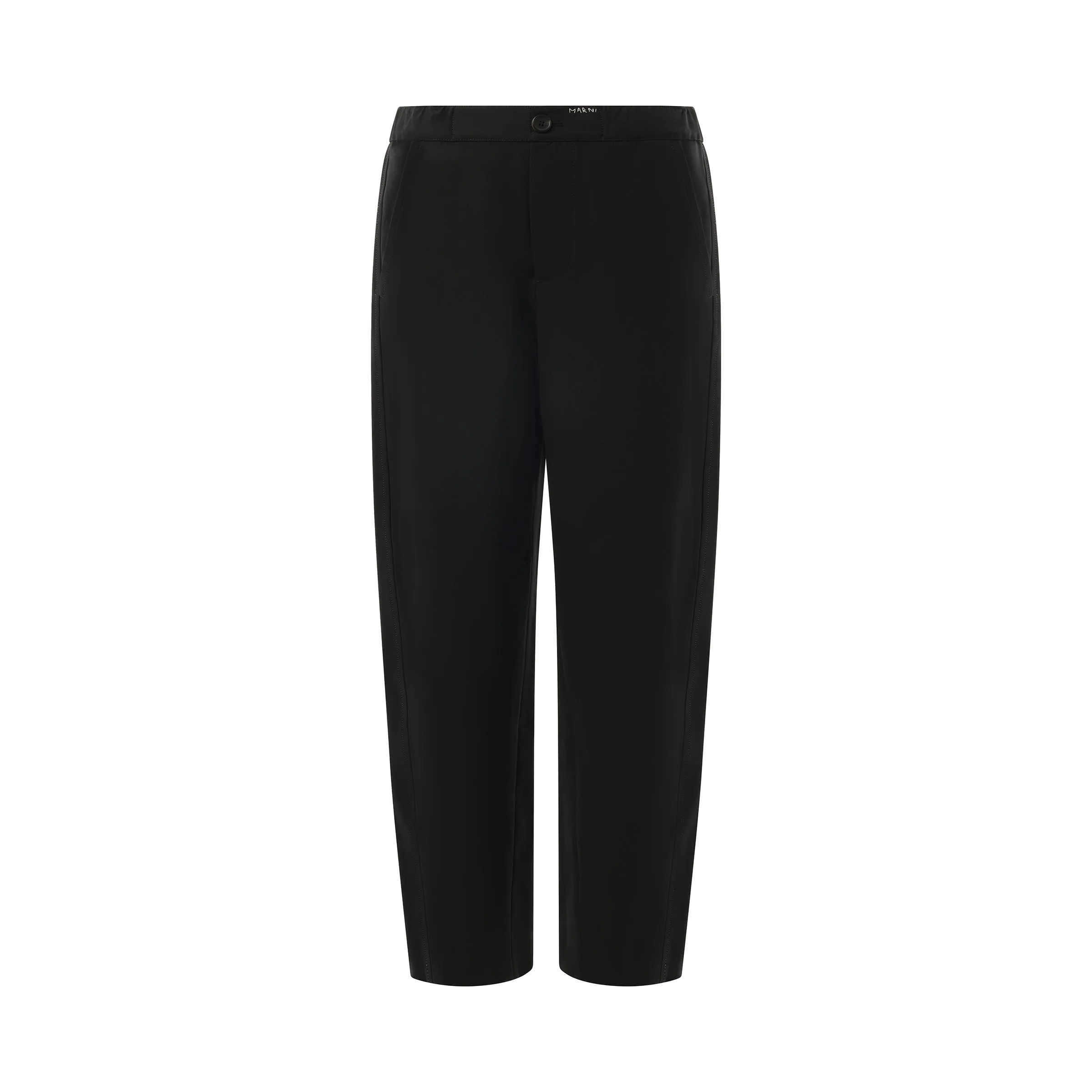 Straight Fit Light Wool Trouser in Black sold by MARAIS product image thumbnail 2