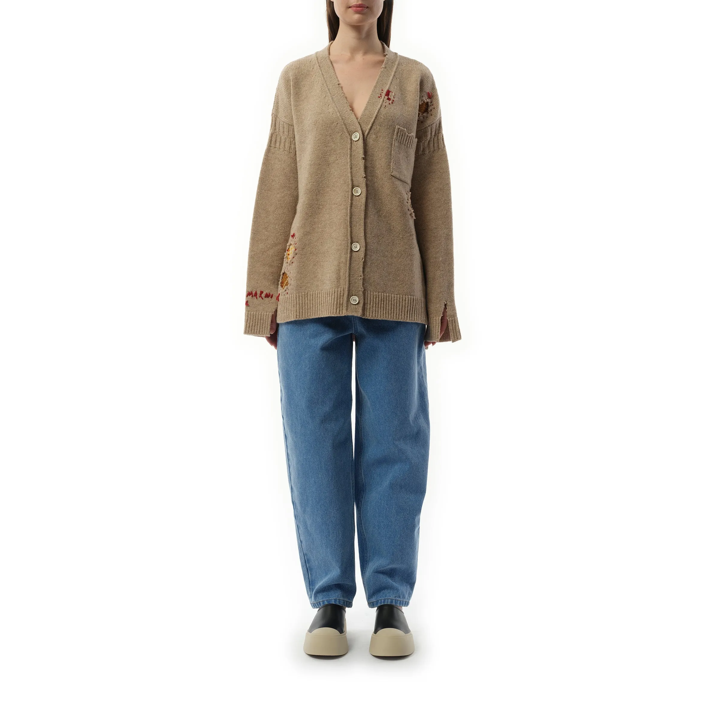 Pullovers Cardigan in Moccasin sold by MARAIS product image thumbnail 3