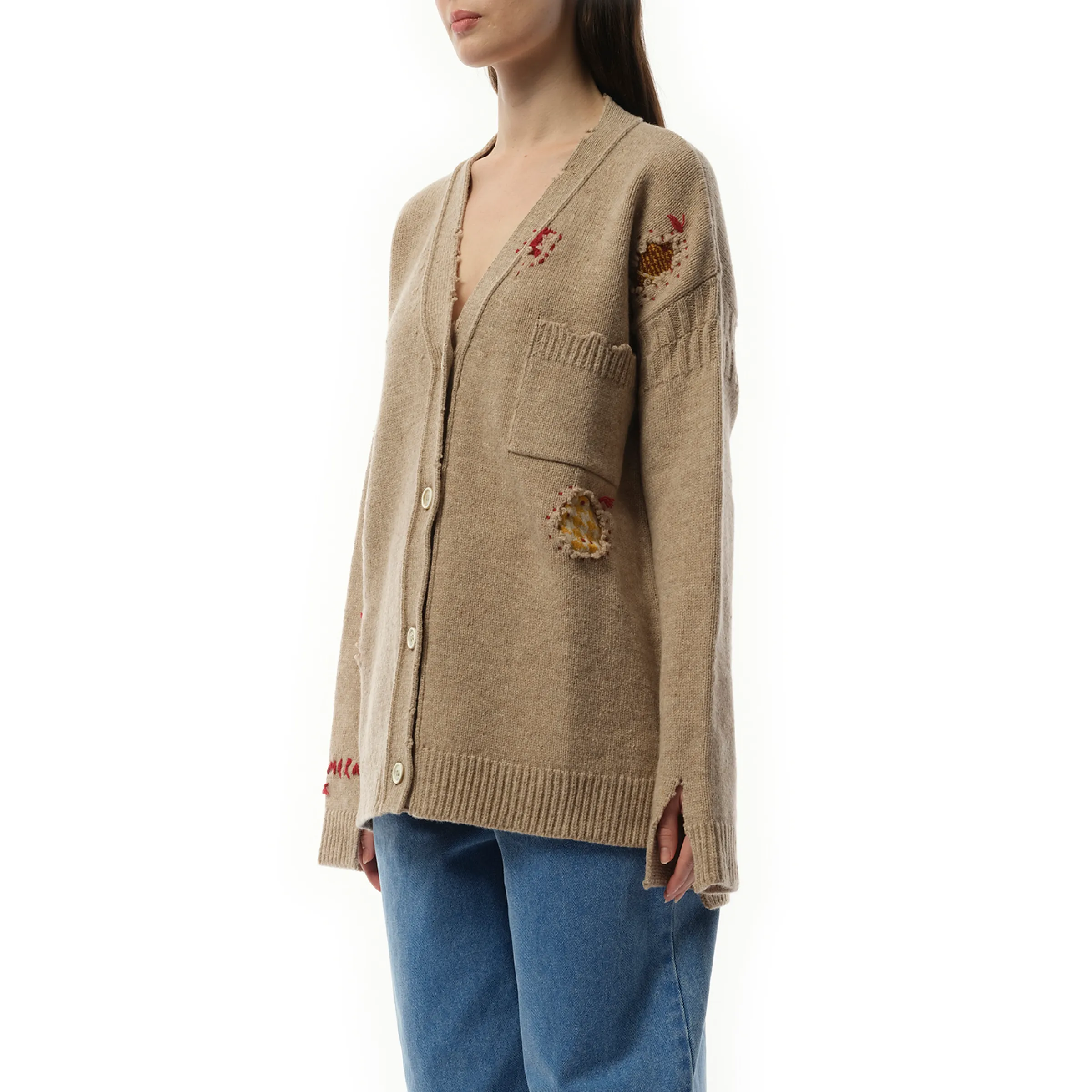 Pullovers Cardigan in Moccasin sold by MARAIS product image thumbnail 4