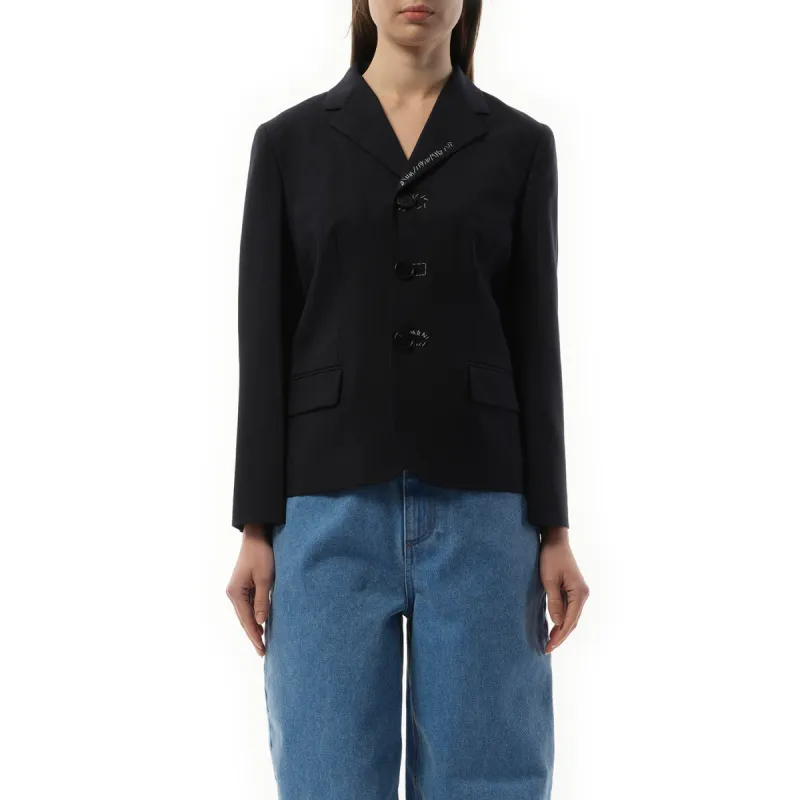 3 Button Wool Jacket in Blublack made by Marni