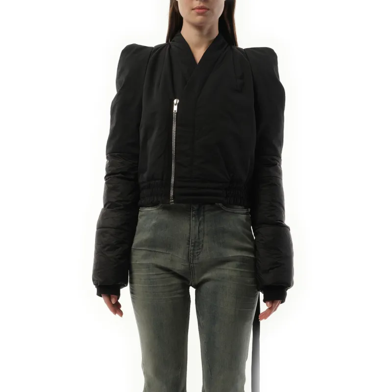 Metro Bomber Jacket in Black sold by MARAIS