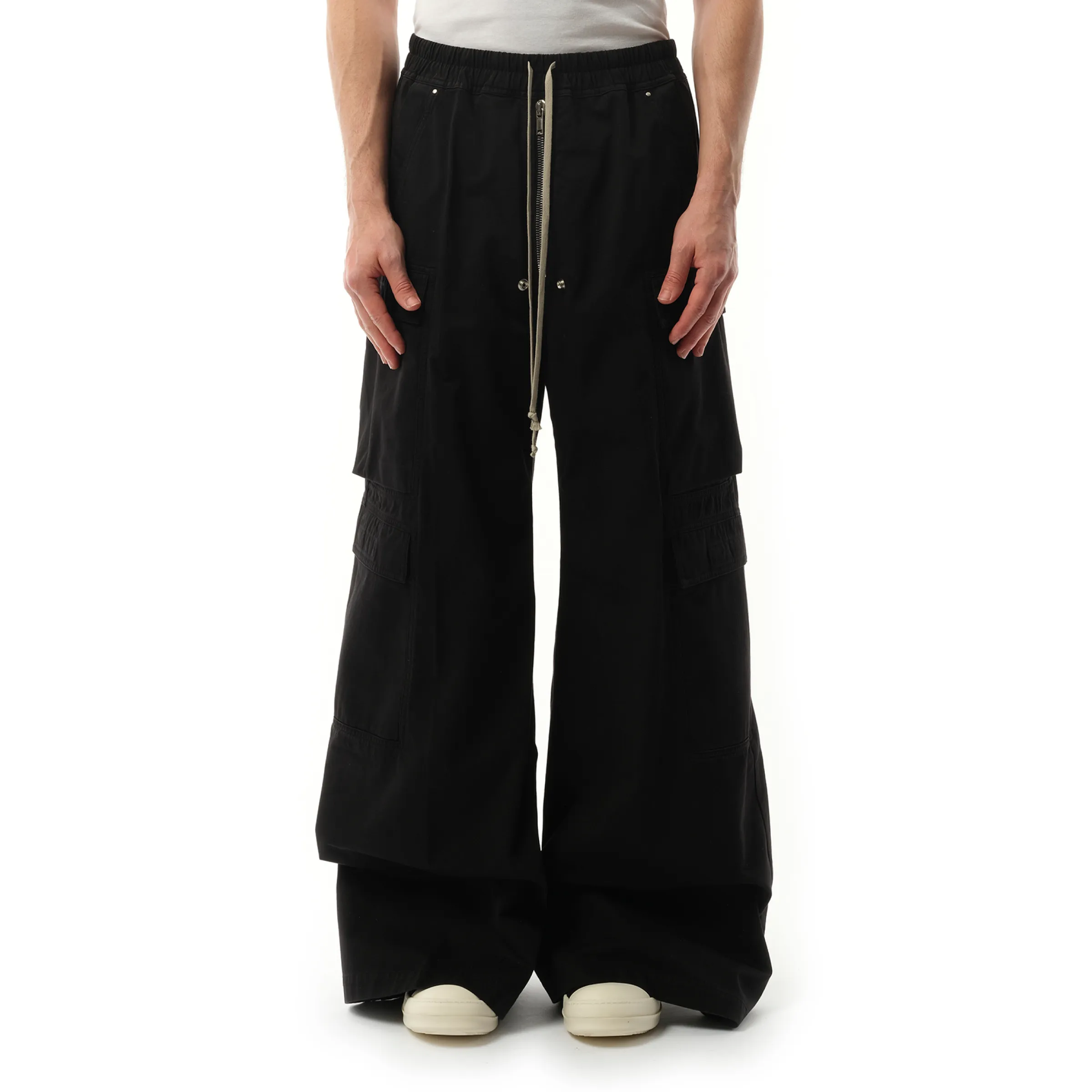 Twill Double Cargo Jumbo Bela Pants in Black sold by MARAIS
