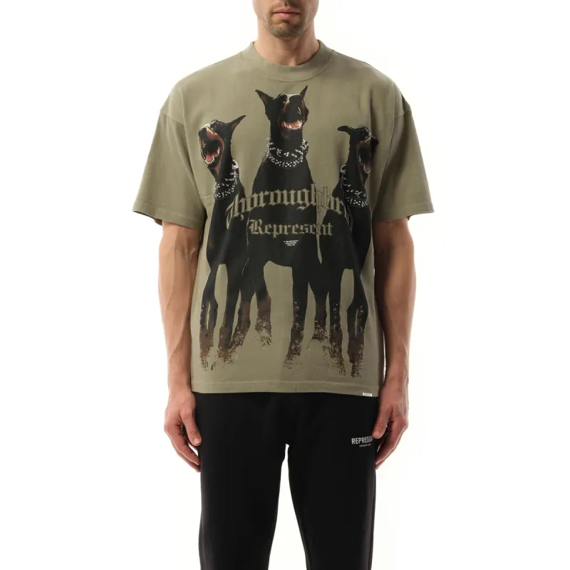 Thoroughbred T-Shirt in Khaki sold by MARAIS