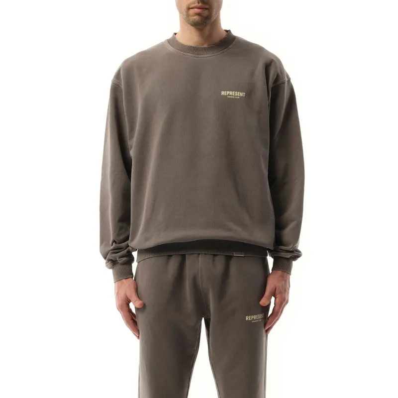 Represent Owners Club Sweatshirt in Fog sold by MARAIS