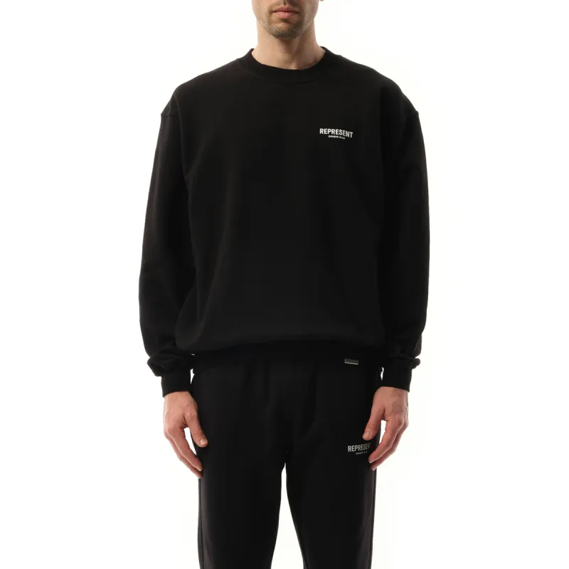 Represent Owners Club Sweatshirt in Black sold by MARAIS