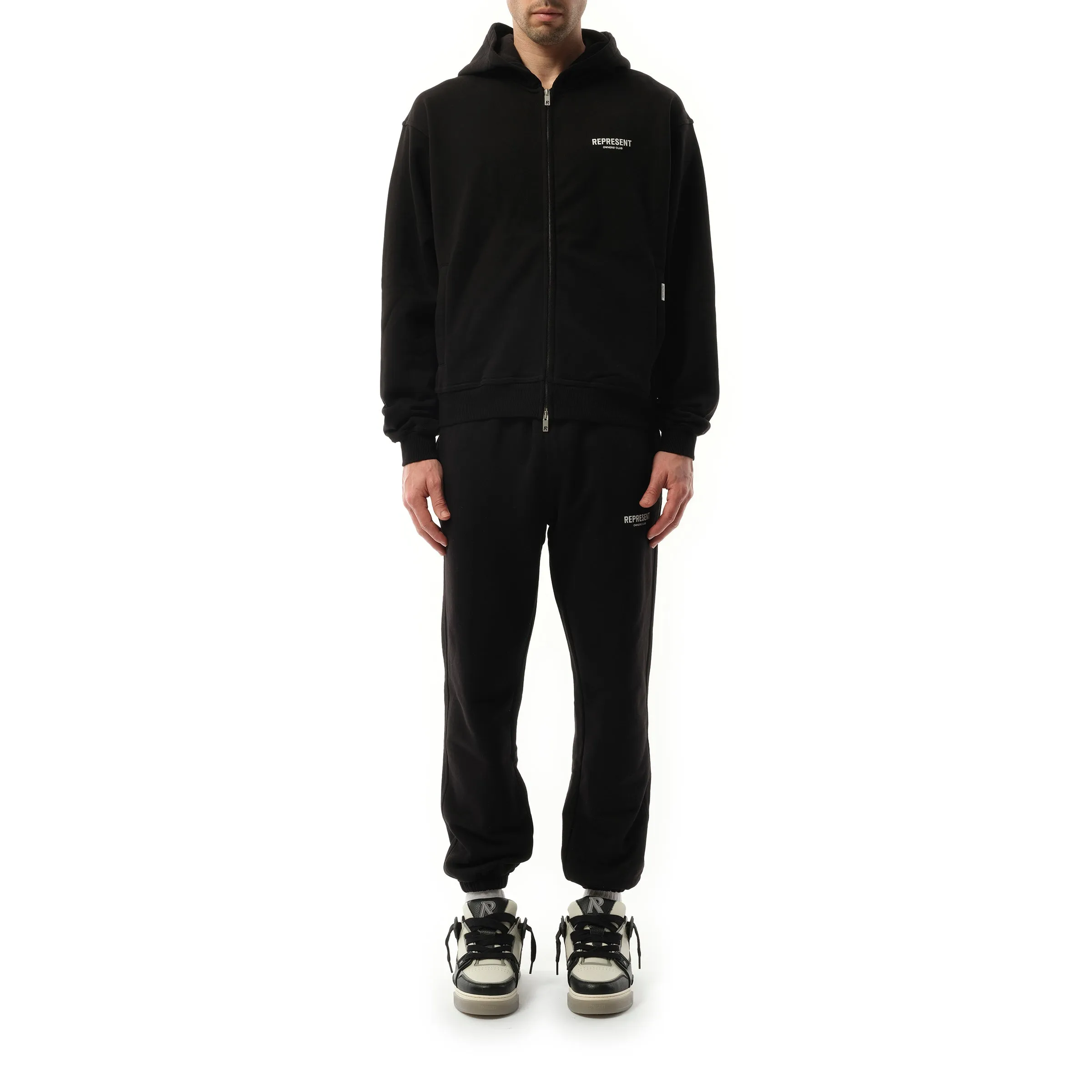 Represent Owners Club Zip Hoodie in Black sold by MARAIS product image thumbnail 4