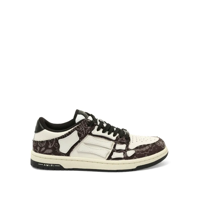 Bandana Denim Skeleton Sneaker in Black sold by MARAIS