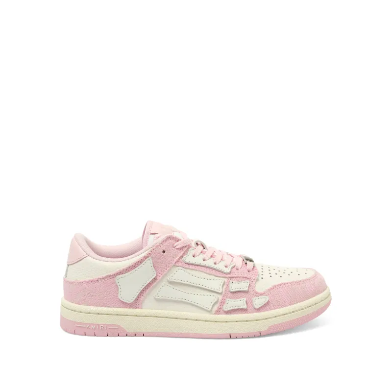 Bandana Denim Skeleton Sneaker in Pink sold by MARAIS