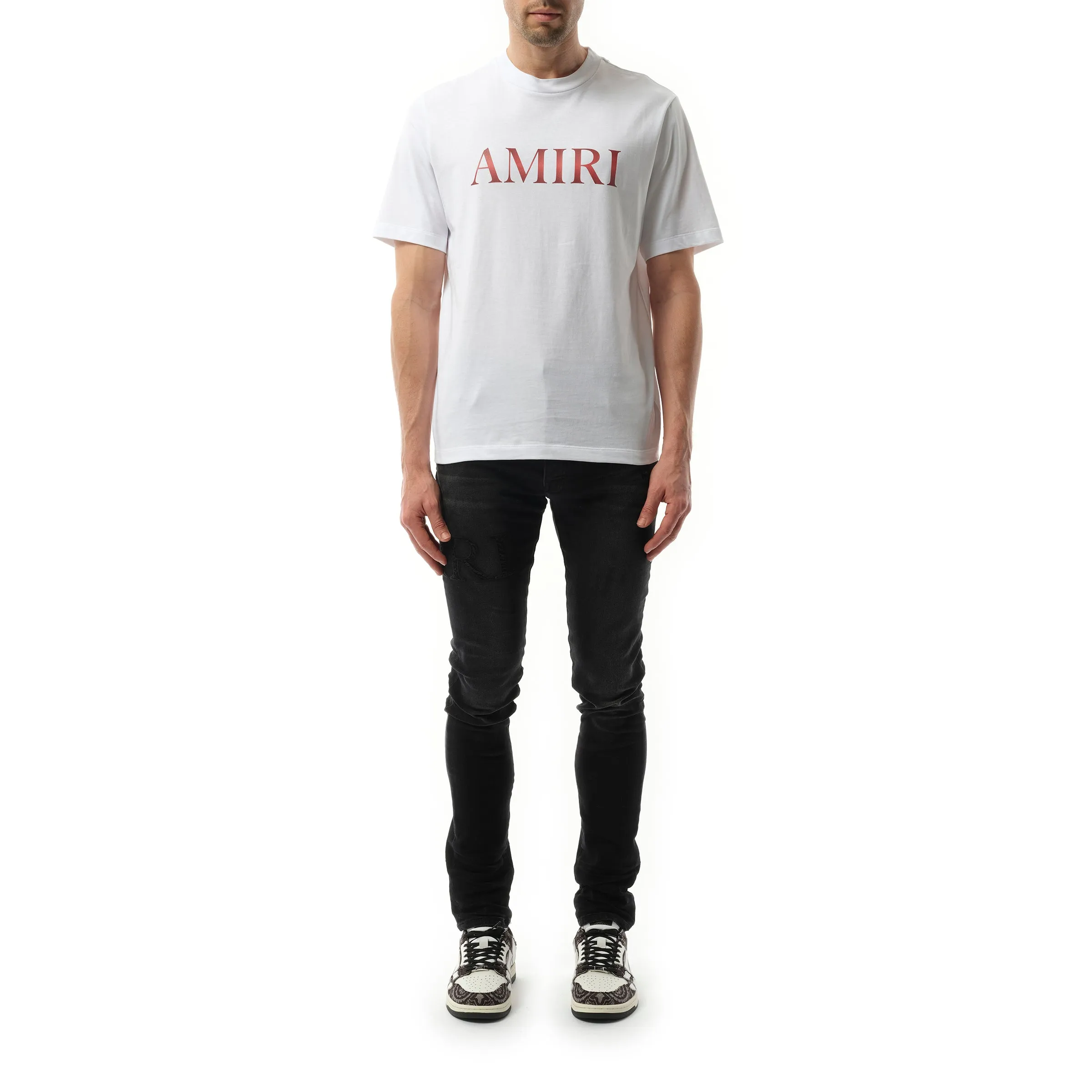 Amiri Core Gradiant T-Shirt in White/Red sold by MARAIS product image thumbnail 4