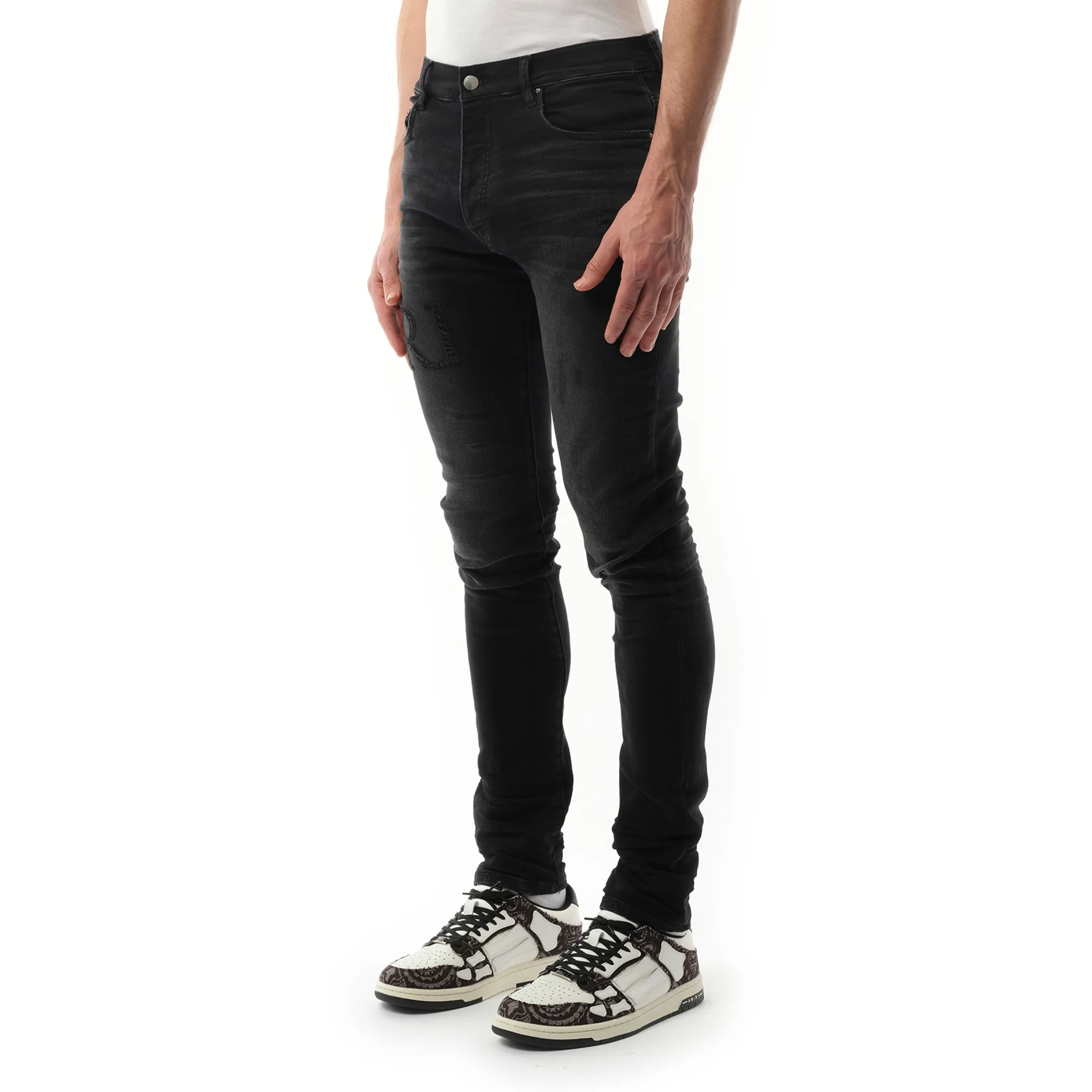 Bandana Jacquard Logo Jeans in Vintage Black sold by MARAIS product image thumbnail 5