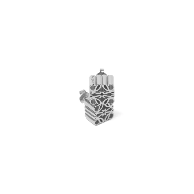 Anagram Stud Earrings in Silver sold by MARAIS