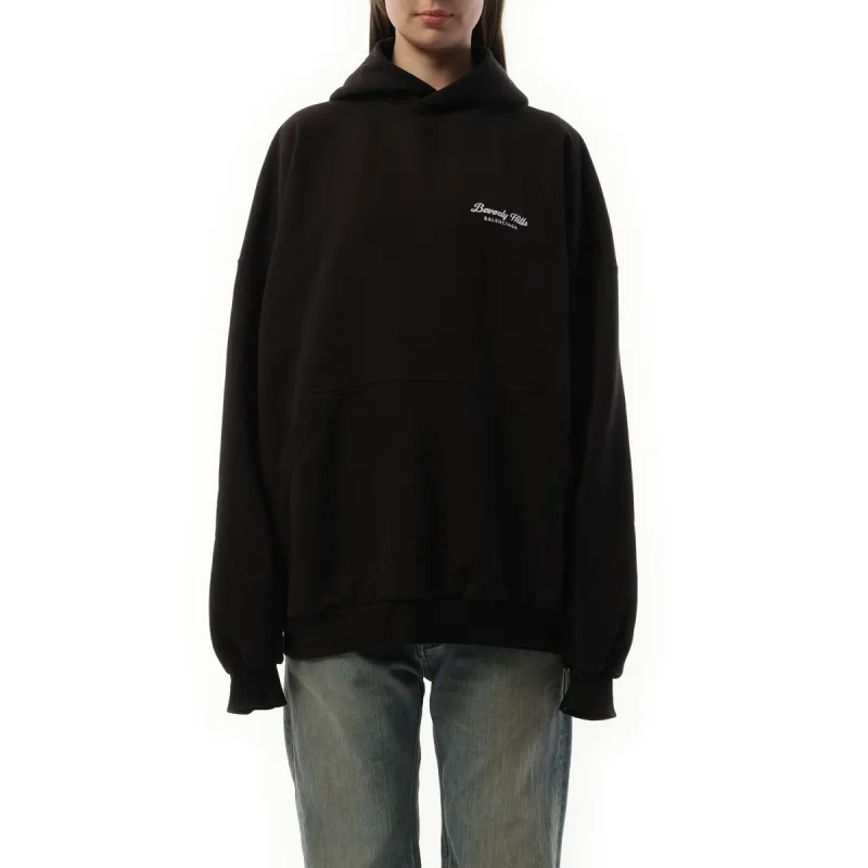 Beverly Hills Large Fit Hoodie in Washed Black sold by MARAIS