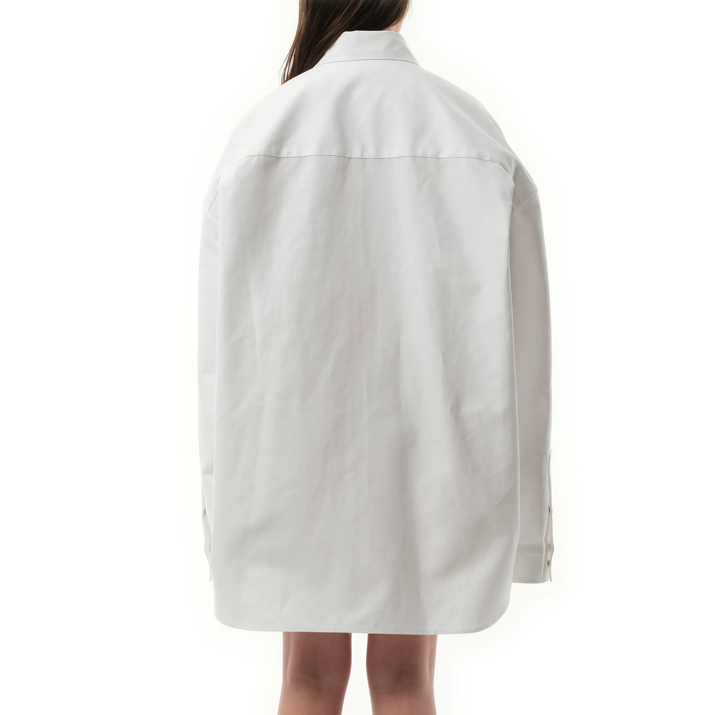Cotton Poplin Outwear Shirt in White sold by MARAIS product image thumbnail 5