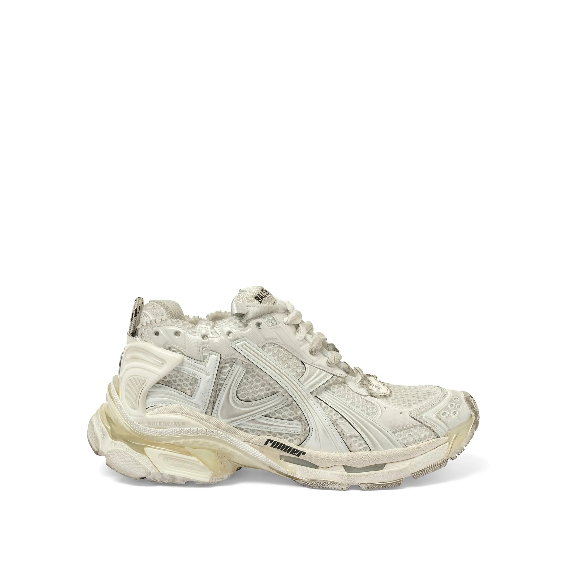 Runner Mesh Sneaker in White sold by MARAIS