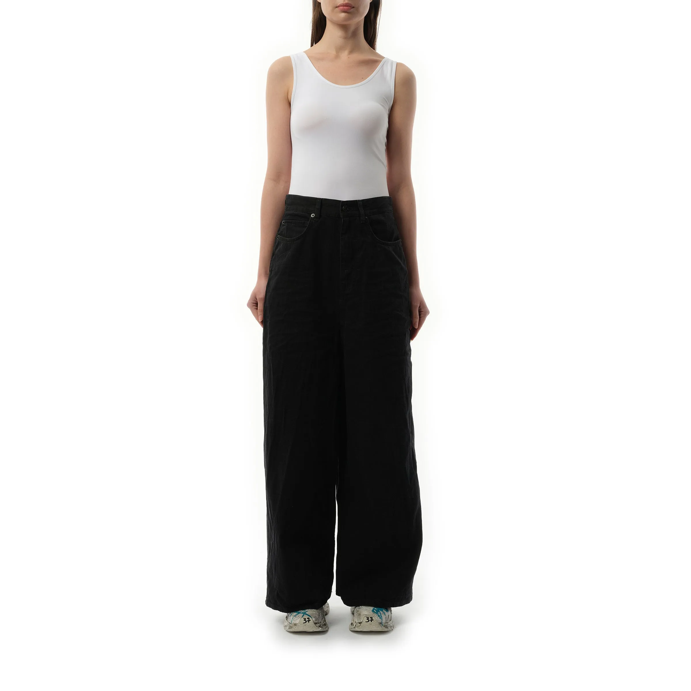 Low Crotch Japanese Denim Jeans in Black sold by MARAIS product image thumbnail 4
