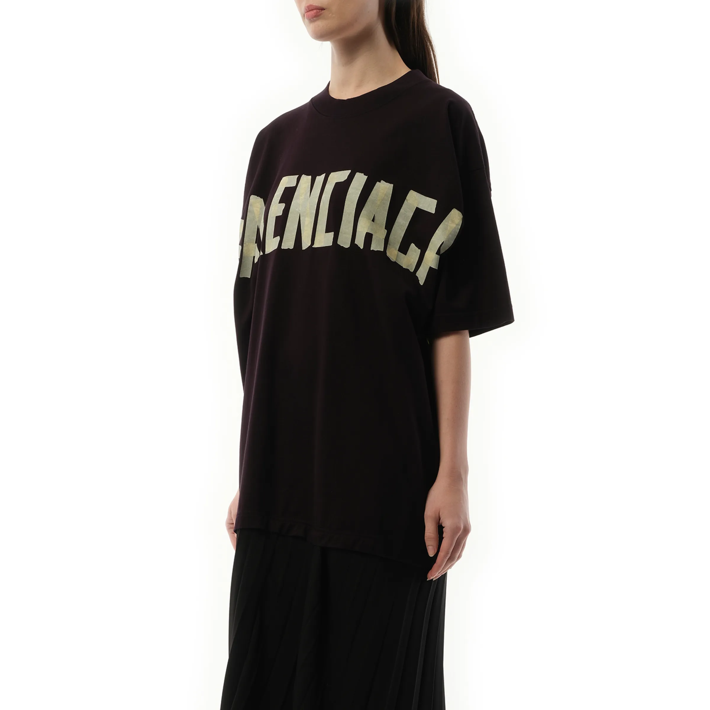 T-Shirt Pleated Dress in Black sold by MARAIS product image thumbnail 5