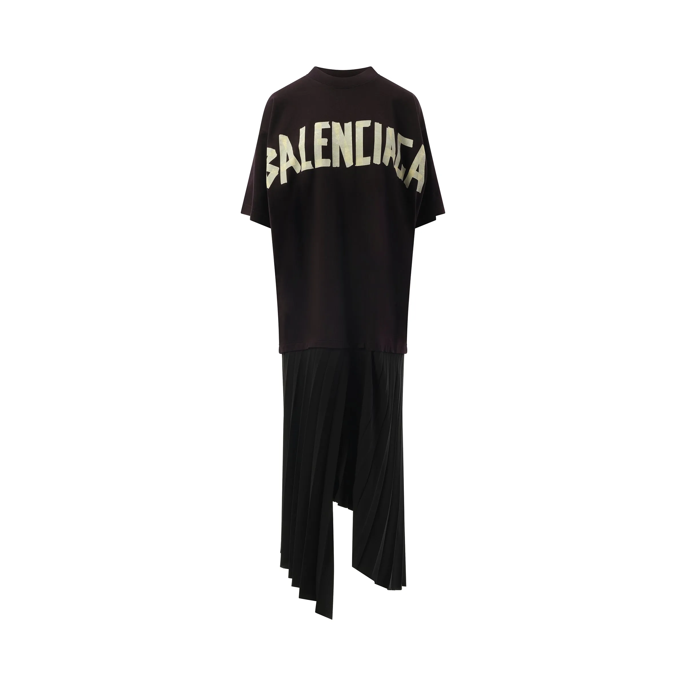 T-Shirt Pleated Dress in Black sold by MARAIS product image thumbnail 2