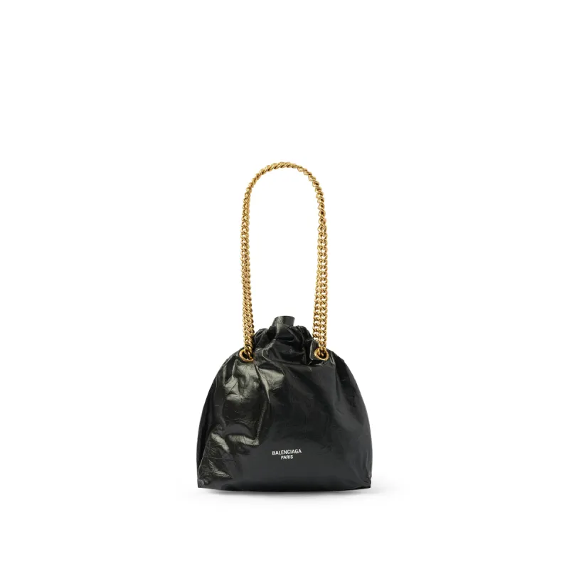 Small Crush Tote Bag in Black made by Balenciaga