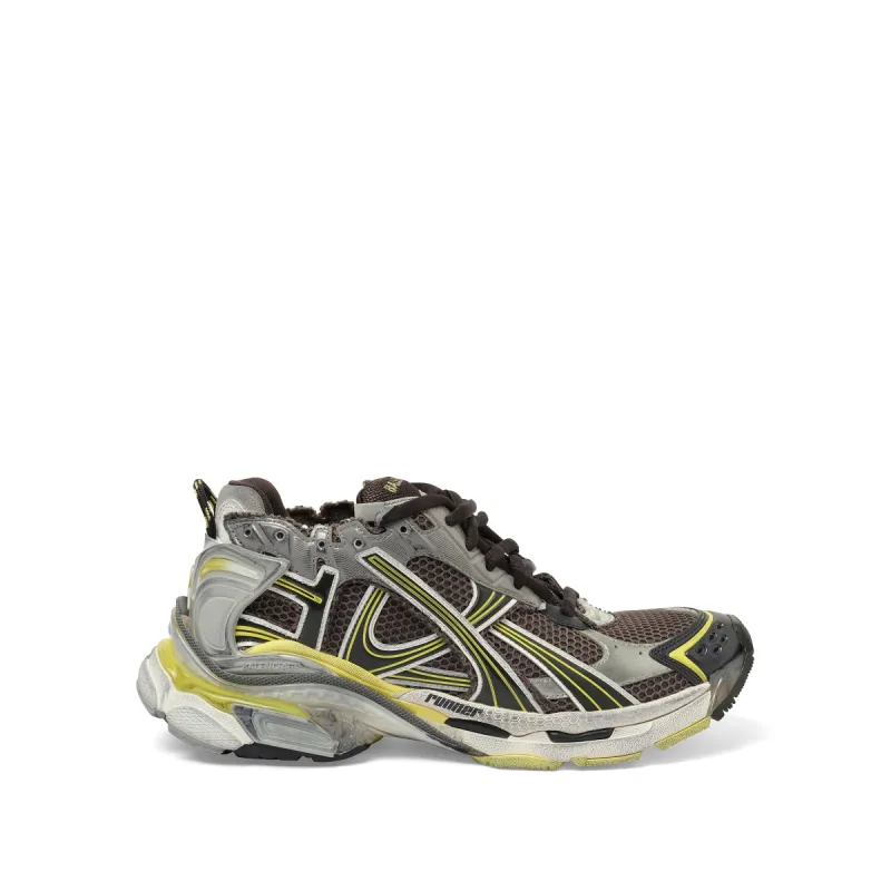 3XL Sneaker in White/Blue/Yellow sold by MARAIS