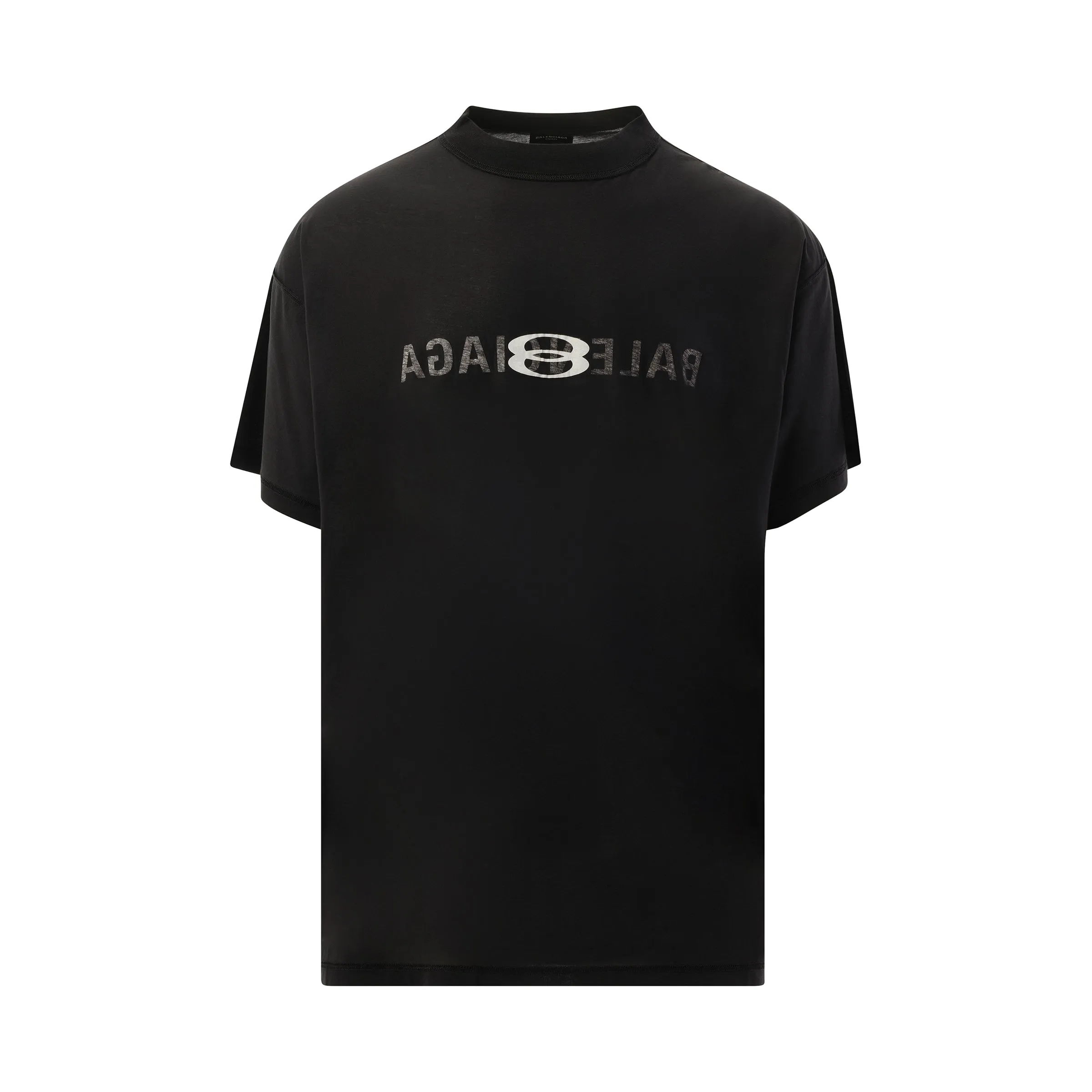 Inside Out Print Oversized T-Shirt in Faded Black/White sold by MARAIS product image thumbnail 2