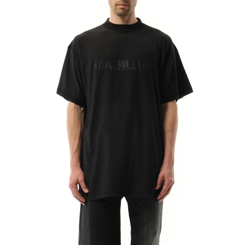 Inside Out Print T-Shirt in Faded Black sold by MARAIS