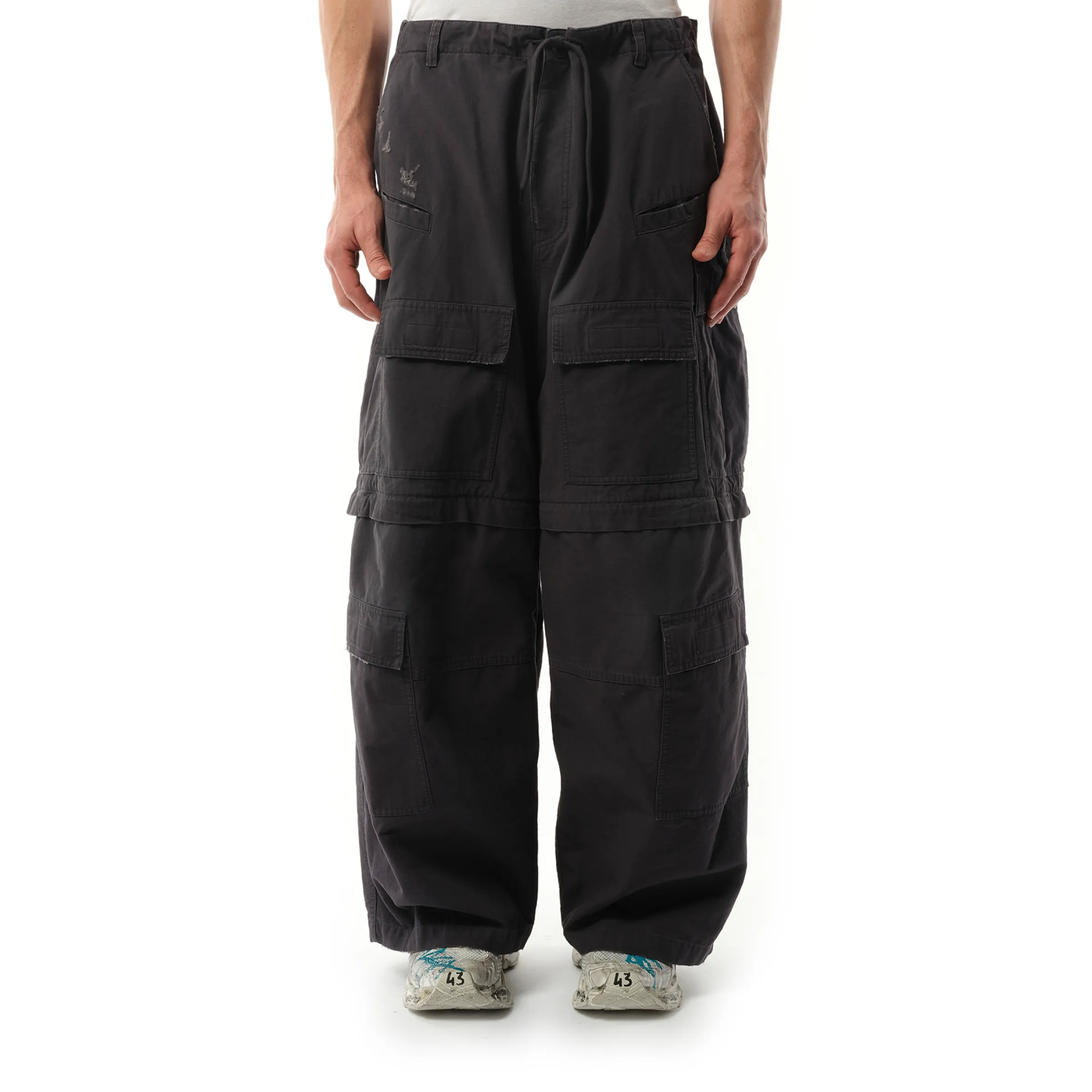 Large Cargo Pants in Elephant Grey sold by MARAIS