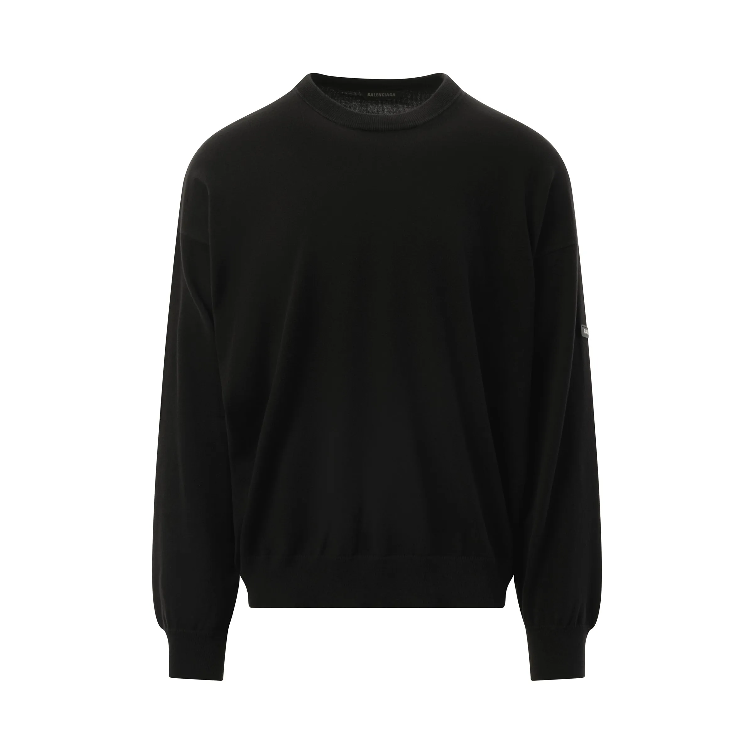 Rubber Patch Knit Sweater in Black sold by MARAIS product image thumbnail 2