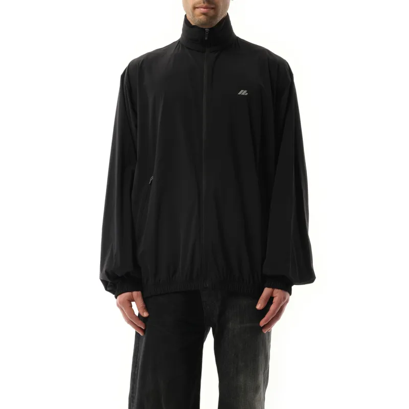 Stretch Nylon Windbreaker in Black sold by MARAIS