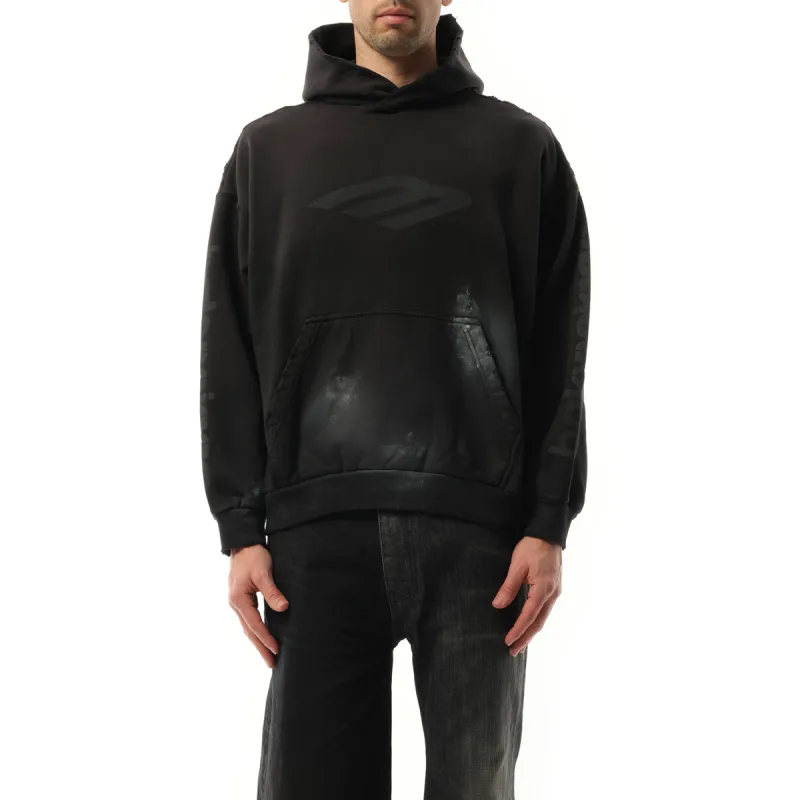 3B Stencil Medium Fit Hoodie in Black sold by MARAIS