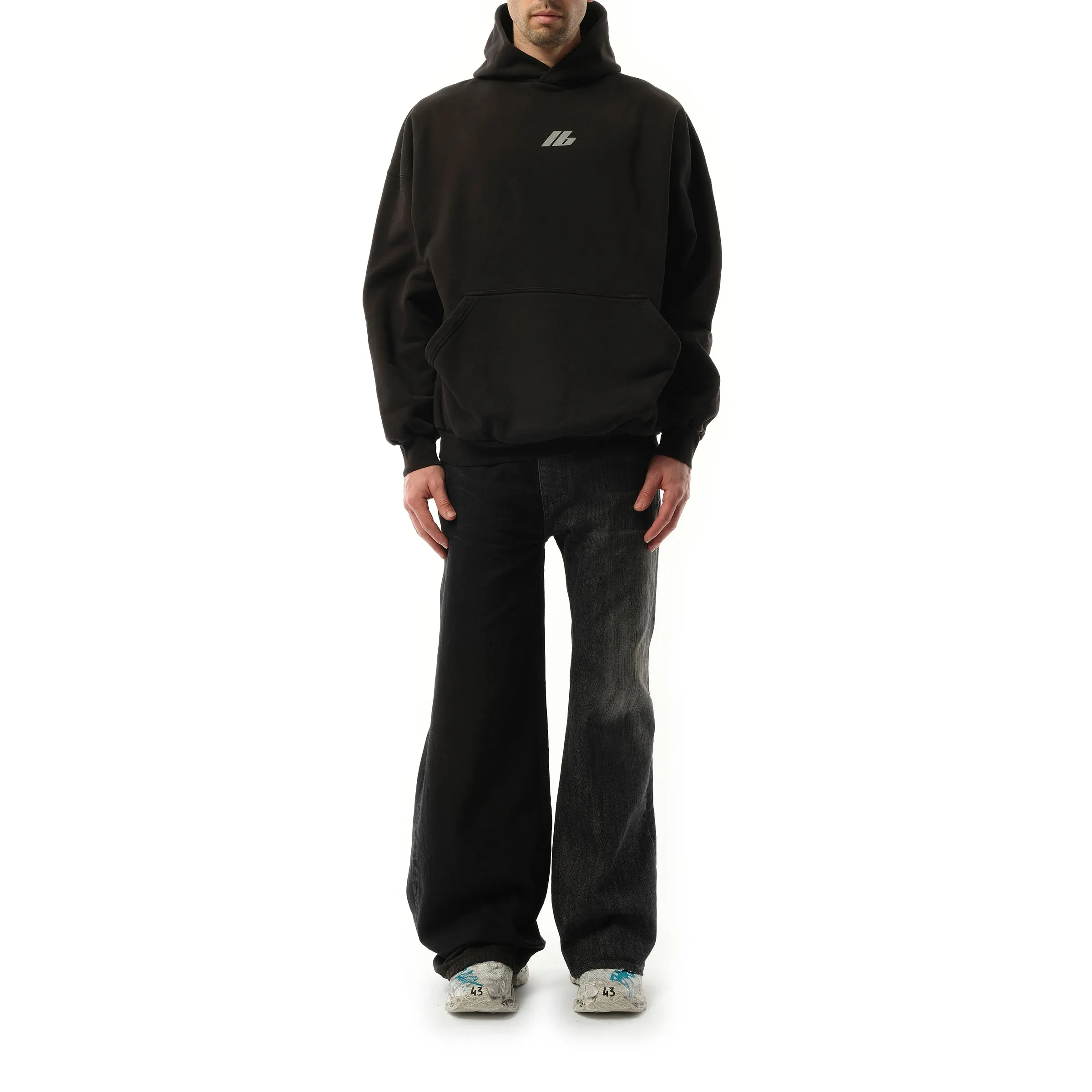 Activewear Oversized Hoodie in Faded Black sold by MARAIS product image thumbnail 4