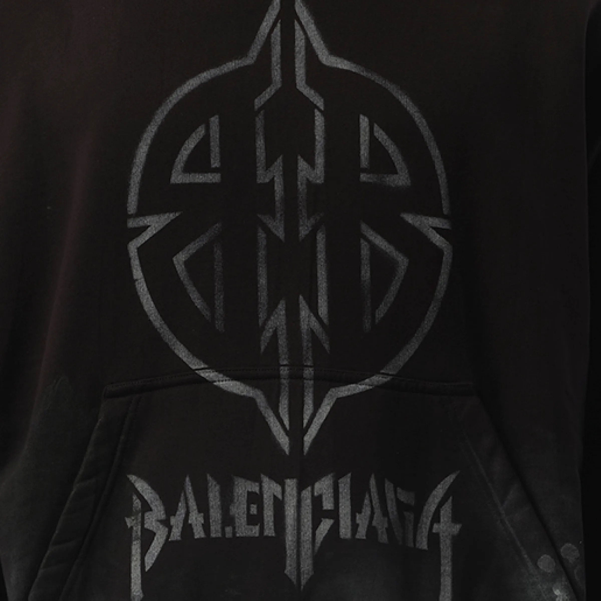 BB Logo Painted Hoodie in Black sold by MARAIS product image thumbnail 3