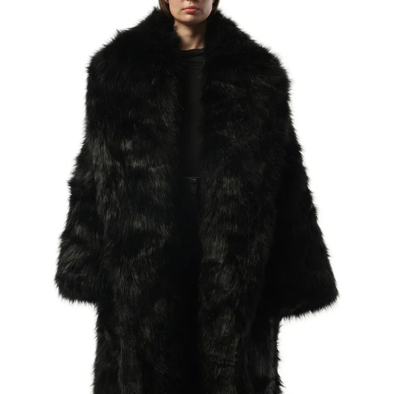 Vast Fur Coat in Black sold by MARAIS