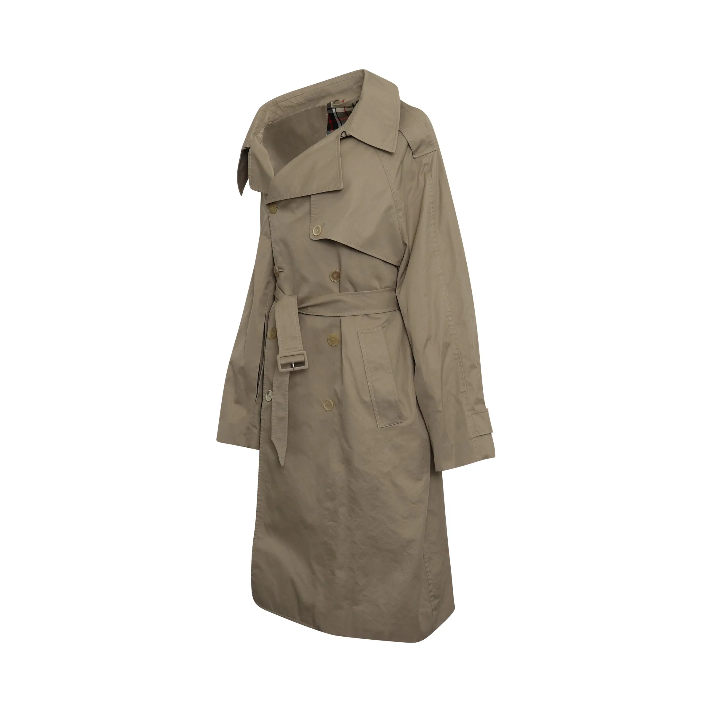 Off Shoulder Trench Coat in Beige sold by MARAIS product image thumbnail 2