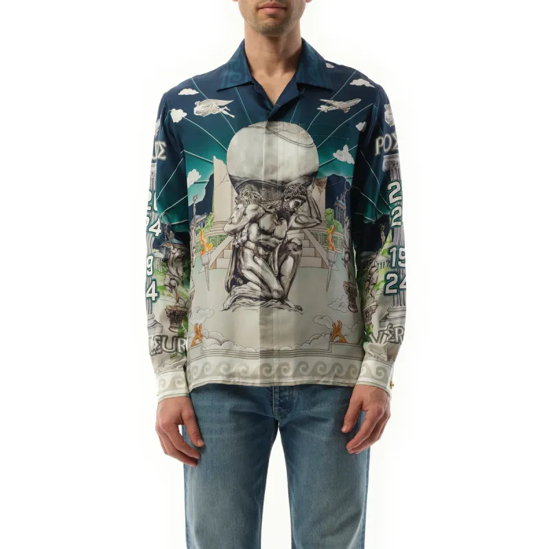 Temple of Sports Long Sleeve Shirt in Multicolour sold by MARAIS