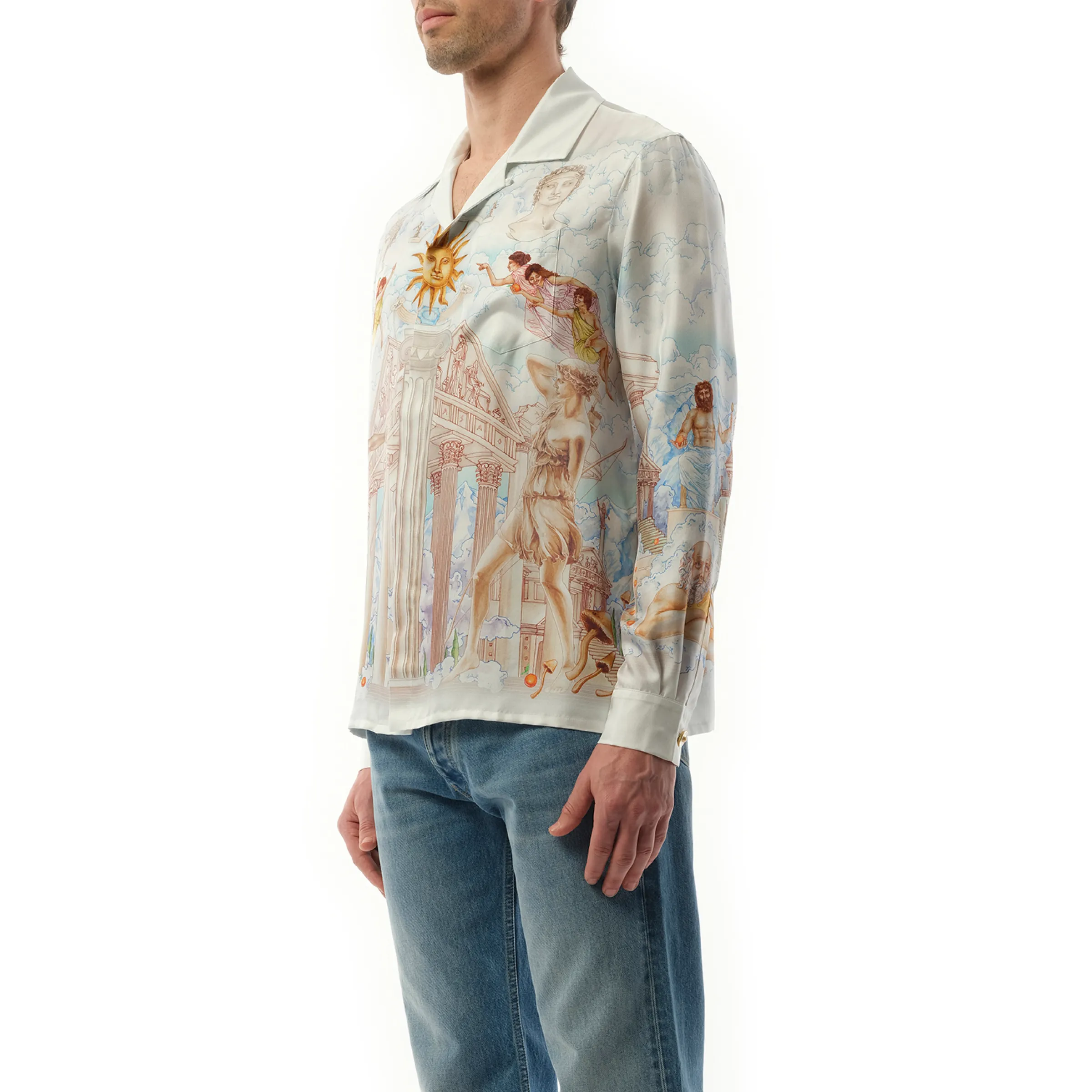 Temple of Knowledge Long Sleeve Shirt in Multicolour sold by MARAIS product image thumbnail 5
