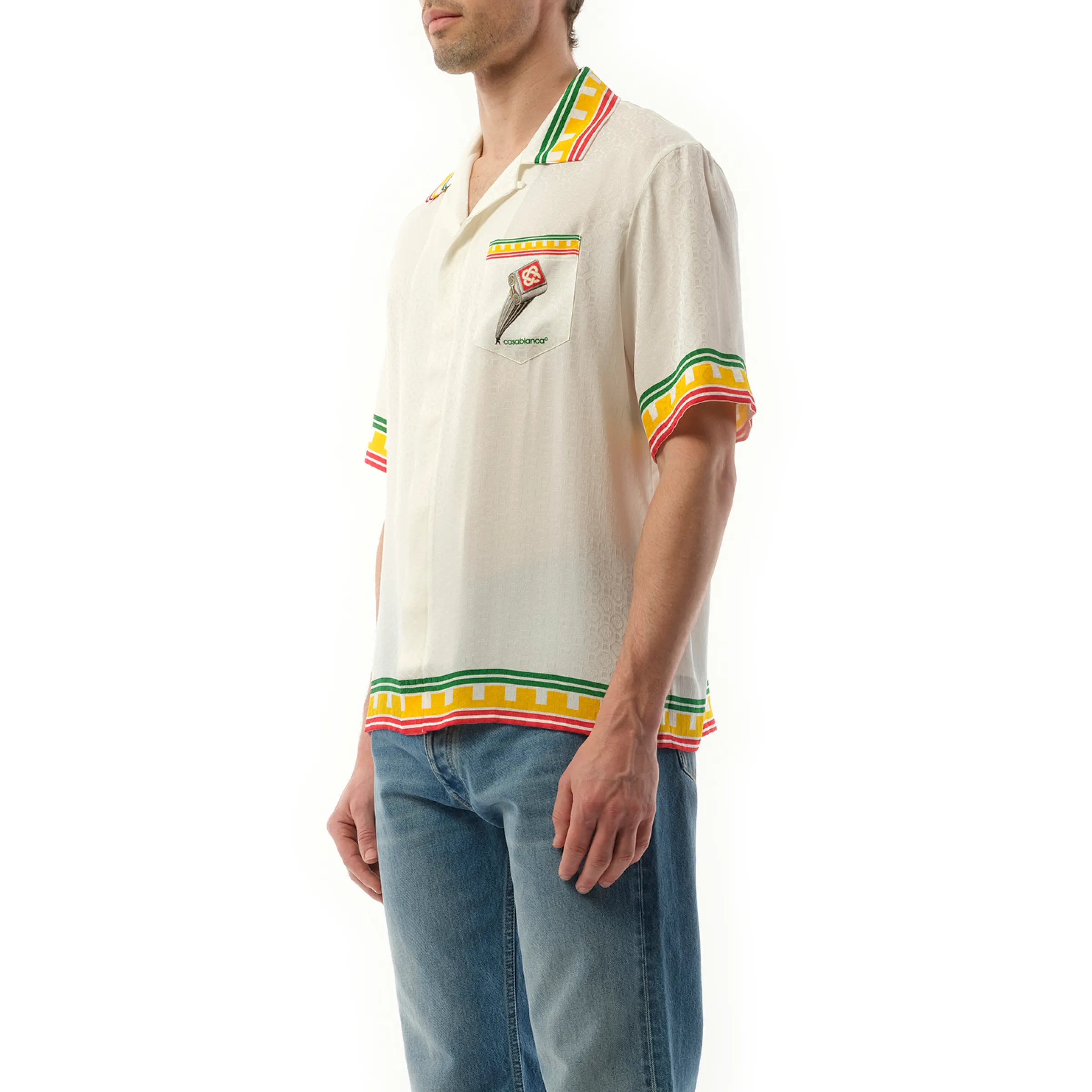 Leaning Column Cuban Collar Shirt in Multicolour sold by MARAIS product image thumbnail 5
