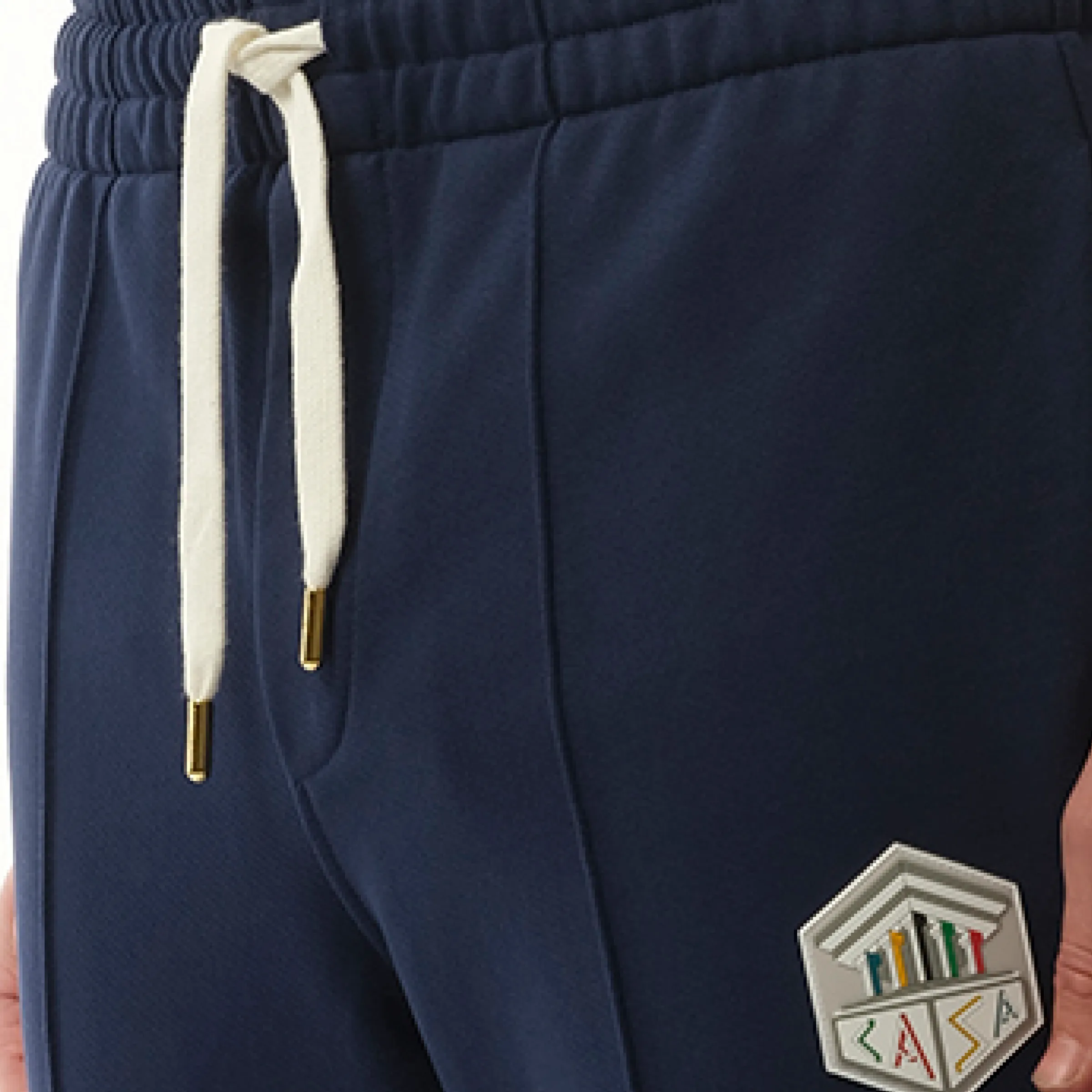 Casa Temple Pintuck Jogger in Navy sold by MARAIS product image thumbnail 3