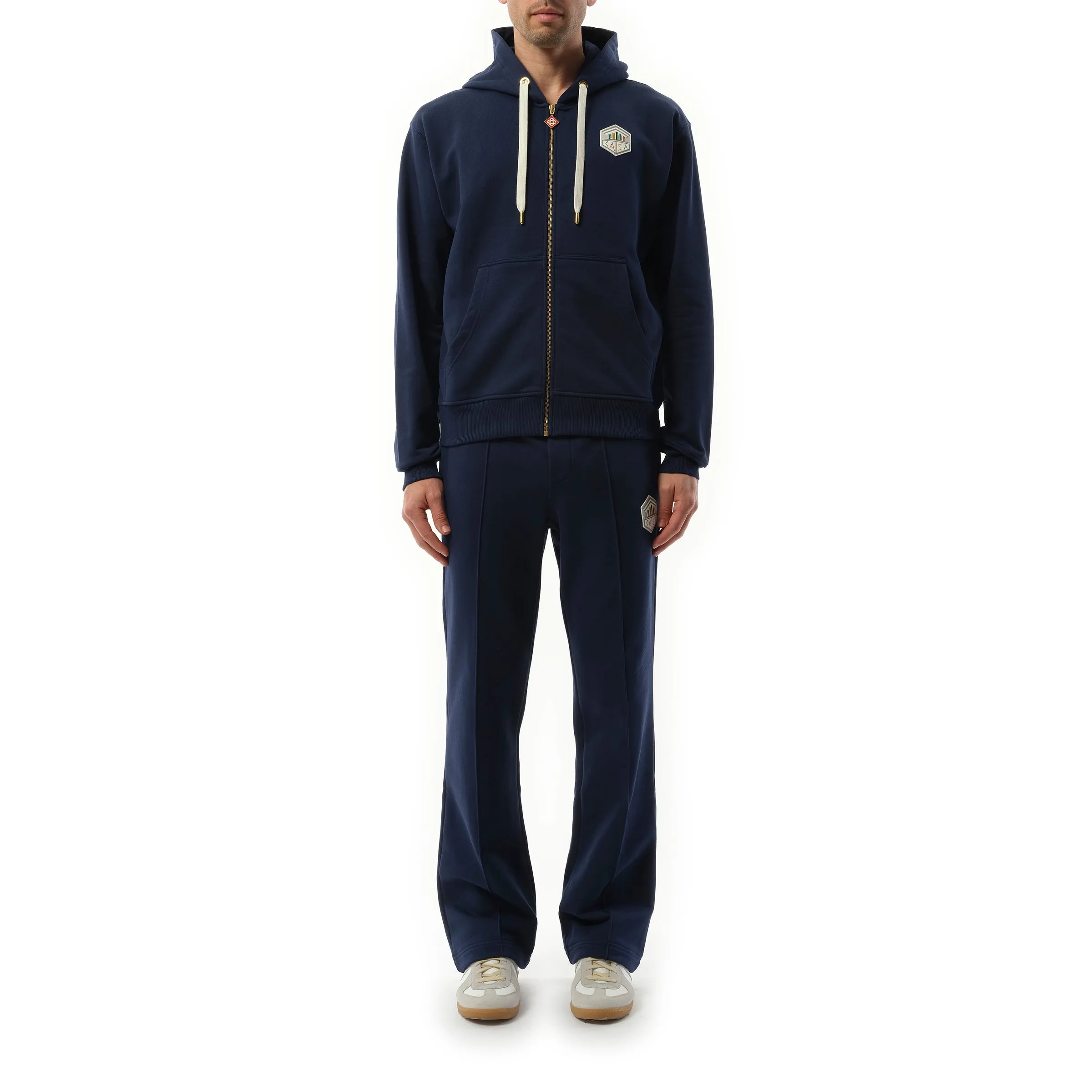 Casa Temple Zip Hoodie in Navy sold by MARAIS product image thumbnail 4