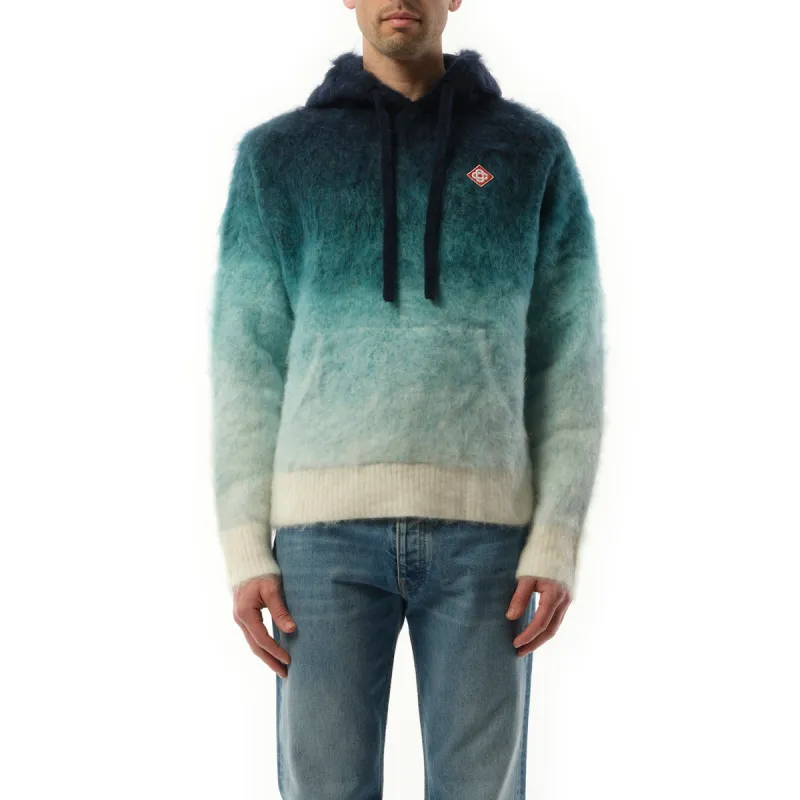 Gradient Mohair Hoodie in Multicolour sold by MARAIS