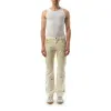 Low Rise Straight Pants in Ecru sold by MARAIS